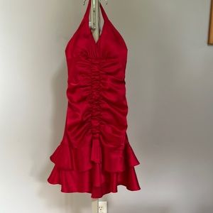 Morgan and Co Red Cocktail Holiday Party Dress